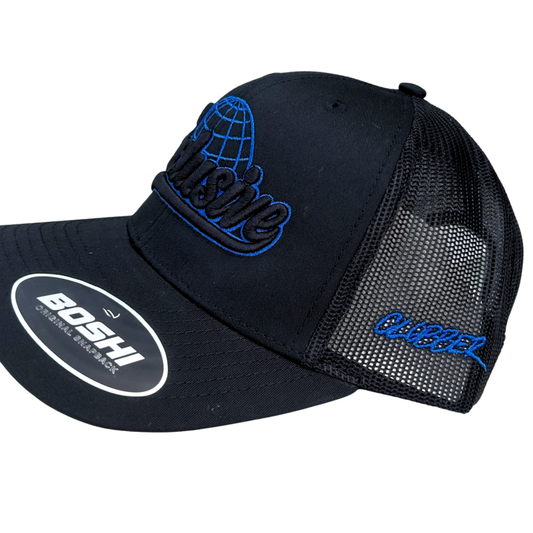 Exclusive Cobalt Black Globe Cap